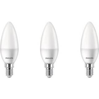 Fordelspakke 3x Philips Pære LED E14 Kerte Matt 5W 470lm - 827 Ekstra Varm Hvid