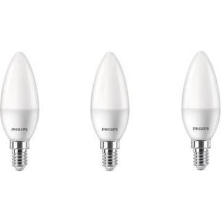 Fordelspakke 3x Philips Pære LED E14 Kerte Matt 3W 250lm - 827 Ekstra Varm Hvid