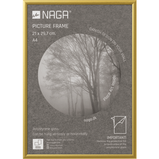 Naga fotoramme 21x30cm med guld aluminium ramme