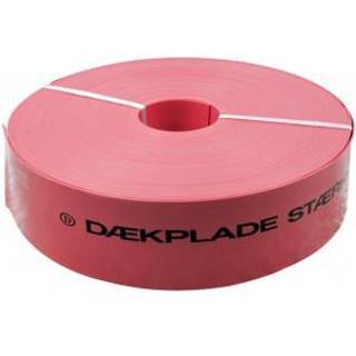 Kabelafdæk rød 100x2 mm i rl a 50 mtr - Pas på - herunder elkabler