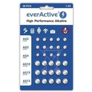EverActive alkaliske knapcellebatterier - 30 stk.