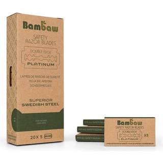 Bambaw safety razor blades double edge platinum 20 x 5 blade