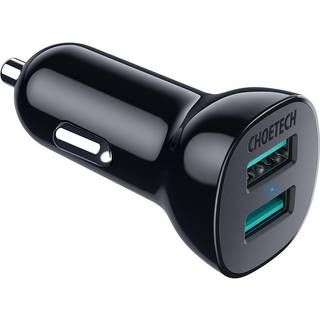 Choetech C0051 36W QC 3.0 car charger (black)