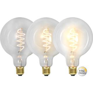 Star Trading - LED LAMP E27 G125 Dekoleret spiralklar 3 -trin hukommelse - 4.0W - 2100K - 3 -trin -DIM (hukommelse)