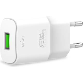 Puro 12W Mini Vægoplader m. USB-A - Hvid