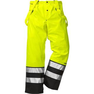 Fristads 111376 Hi Vis regnbukser kl.2 2625 RS / Arbejdsbukser Hi-Vis gul/Marine L