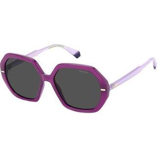 Polaroid Kvinde PLD 4124/S RY8/M9 Solbriller Eco Co-Polyester Violet Grå Rund Polariseret