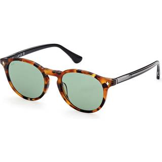 Web Unisex WE0328 56N Solbriller Acetat Havana Grøn Rund Normal