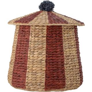 Bloomingville Birsen kurv med låg Ø40 cm Natur/Rød