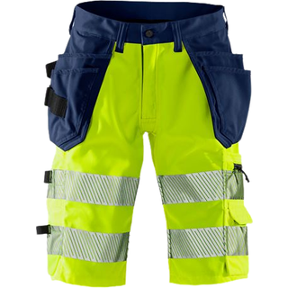 Fristads 2509 Håndværkershorts Bemærk, gul/sort Hi-Vis, gul/sort