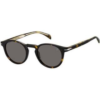 DAVID BECKHAM Mand DB 1036/S 086/IR Solbriller Acetat Havana Grå Rund