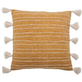 Bloomingville Emely pude med kvaster 55x55 cm Gul