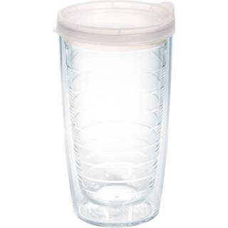 Tervis Clear & farverig bordplade lavet i USA dobbeltv?gget isoleret tumbler rejsekop holder drikkevarer koldt og varmt 16oz lyser?dt sand