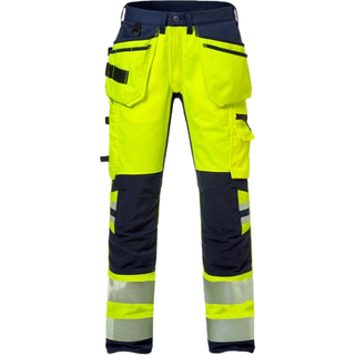 Fristads 2707 PLU Håndværkerbukser Bemærk, gul/sort Hi-Vis, gul/sort