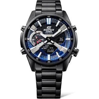 Casio Edifice Solar Quartz Black Dial Black PVD Stainless Steel Bracelet Mens Smartwatch ECD-S100DC-2AEF