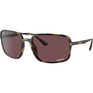 Ray - Ban Unisex RB4375 710/BC Solbriller Plast Havana Violet Firkantet Polariseret