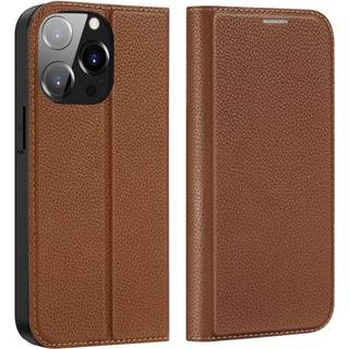 iPhone 14 Pro - DUX DUCIS Skin X2 læder cover - Brun