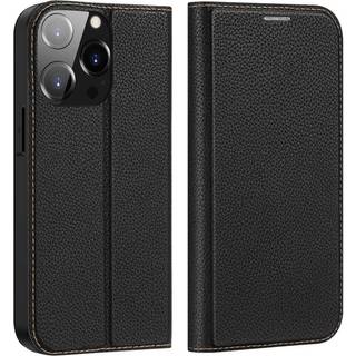iPhone 14 Pro - DUX DUCIS Skin X2 læder cover - Sort