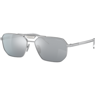 Prada PR 58YS 1BC02R 57 Solbriller Mænd Silver - Silver - 57mm