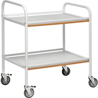 Rullebord - 2 hylder, 760x520x900, hvid