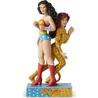 Enesco DC Comics av ??Jim Shore Justice League Wonder Woman and Cheetah Figurine 8,5 tum Multicolor