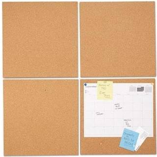 Universal UNV43404 12 in. X 12 in. Cork Tile Panels - Brown Surface (4/Pack)