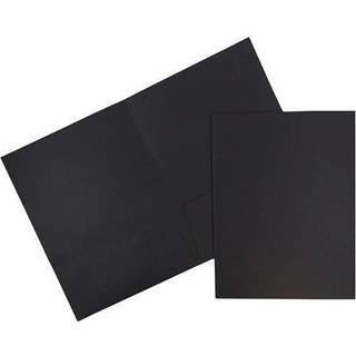 Jampapir To lomme teksturerede linnedpræsentationsmapper - Forretningsstørrelse Forretningsmappe - Sort - Bulk 50/boks