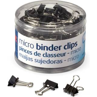 Officemate mikrost?rrelsesbindeklip sort 100 pr. Karbad (31030)