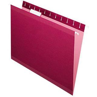 Pendaflex Forst?rket h?ngende mapper bogstavst?rrelse Burgundy 1/5 Cut 25/Bx (4152 1/5 bur)