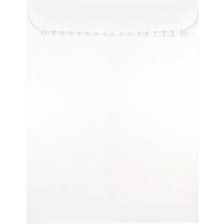 Jampapir 10 x 13 ?ben ende katalog konvolutter med peel & segl lukning - hvid - 25/pakke