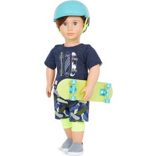 Our Generation dukke Theodore m/ skateboard - 46 cm