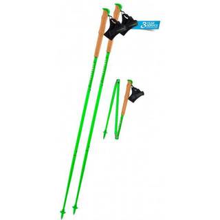 Komperdell Carbon FXP Team Green Foldable Trailrunnig-stokke størrelse 135 cm farve green