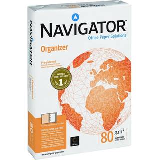 Navigator Organizer A4 kopipapir hullet 80g hvid 500ark