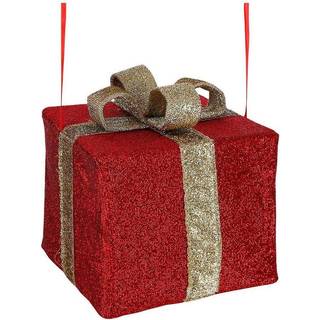 Stor rød gave med bånd