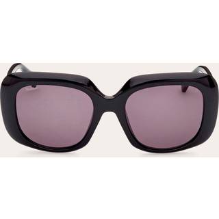 Max Mara Kvinde MM0038 LOGO8 01A Solbriller Acetat Sort Grå Firkantet Normal