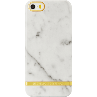 Richmond And Finch Carrera White Marble Glossy - Gold iPhone 5/5S/SE Cover (U)