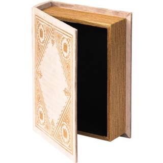 Dekorativ vintage bogformet pyntegodtopbevaringsboks fra hvidt