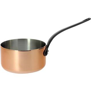 de Buyer Prima Matera Kupfer-Stielkasserolle 18 cm / 2,5 L induktionsgeeignet - Gusseisengriff - Kupfer