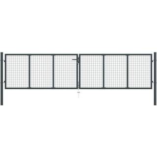 havelåge i trådnet 400x125 cm galvaniseret stål grå
