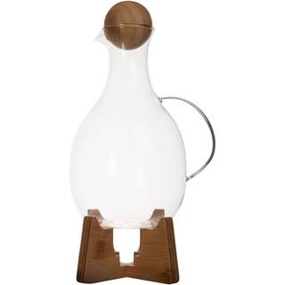 Sagaform Nature gløggkande med varmer 1,8 L Klar/Mørkebrun