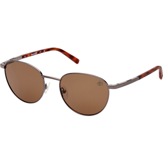 Timberland Mand TB9284 08H Solbriller Metal Rifle tønde Brun Rund Polariseret