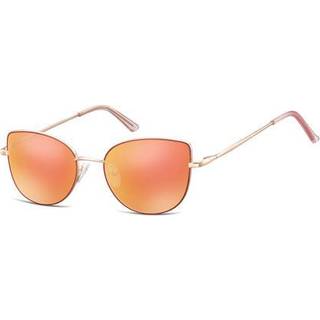 Cat Eye Fuld Kant Metal Guld Solbriller Mænd - SmartBuy Collection - Red Rose Gold - 53mm