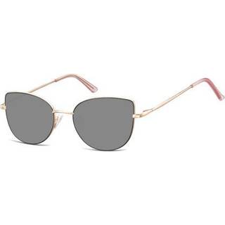 Cat Eye Fuld Kant Metal Guld Solbriller Mænd - SmartBuy Collection - Black Rose Gold - 53mm
