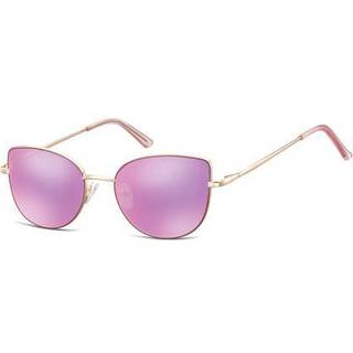 Cat Eye Fuld Kant Metal Guld Solbriller Mænd - SmartBuy Collection - Purple Rose Gold - 53mm