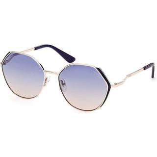Guess Kvinde GU7842 32W Solbriller Metal Guld Blå Geometrisk Normal Skygge