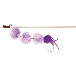 Trixie Playing Rod with Pompom Balls 40 cm assorted colours