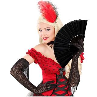 Schwarzer Fächer aus Stoff