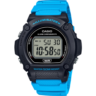 Casio ur W-219H-2A2VEF - Blå og sort - Collection Retro Digital