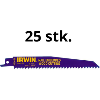 Irwin bajonetsavklinge træ/søm 225 25stk/pk 6TPI 956R 10504149 t/savning i træ m/søm