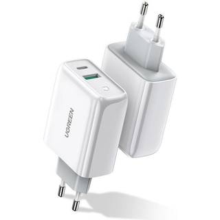 Ugreen 60468 oplader til mobil enhed Tablet, Telefon, Universel Hvid Vekselstrøm Hurtig opladning Indendørs